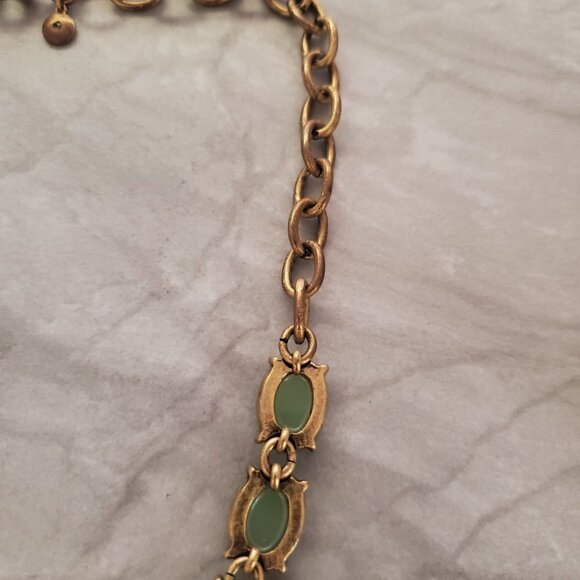 ✨ J.Crew Blue Green Rhinestones Crystals Cluster Statement Necklace ✨ - Picture 13 of 16